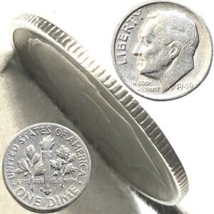 READ 1949s Key Date Silver Roosevelt Dime Repunched Mint ddo ddr Error Coin